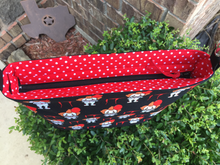 Load image into Gallery viewer, Messenger Bag Made With Licensed Chibi Horror Clown Fabric - Adjustable Strap - Zippered Closure - Zippered Pocket - Cross Body Bag