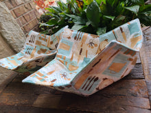 Load image into Gallery viewer, Microwave Cozy Bowl Set - Kitchen Accessories - Teal And Brown - Set Of Two Microwave Cozies