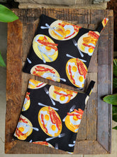 Load image into Gallery viewer, Hot Pad Set - Set Of Two - Breakfast - Eggs - Bacon - Toast - Hot Pads - Trivet