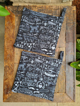 Load image into Gallery viewer, Hot Pad Set - Set Of Two - France - Cafe - Bonjour - Merci Beaucoup - French Metro - Midnight In Paris - Eiffel Tower - Hot Pads - Trivet