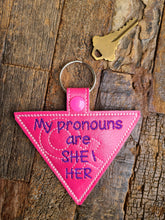 Load image into Gallery viewer, Key Fobs - Pronouns - He - Him - She - Her - Them - They -Keychains - Backpack Decoration - Bag Bling