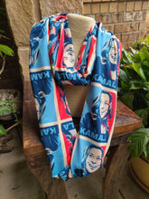Load image into Gallery viewer, Infinity Scarves - Infinity Scarf Made With Fabric Inspired by Madam Vice President - Kamala Harris