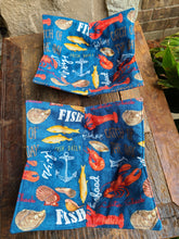 Load image into Gallery viewer, Microwave Cozy Bowl Set - Fresh Seafood - Set Of Two Microwave Cozies