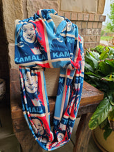 Load image into Gallery viewer, Infinity Scarves - Infinity Scarf Made With Fabric Inspired by Madam Vice President - Kamala Harris