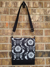 Load image into Gallery viewer, Messenger Bag Made With Super Sigil Inspired Fabric - Adjustable Strap - Zippered Closure - Zippered Pocket - Cross Body Bag