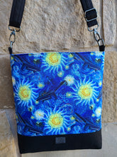 Load image into Gallery viewer, Messenger Bag Made With Super Starry Natural Inspired Fabric - Adjustable Strap - Zippered Closure - Zippered Pocket - Cross Body Bag