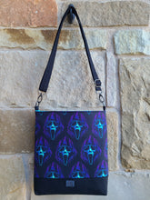 Load image into Gallery viewer, Messenger Bag Made With Scary Inspired Fabric - Adjustable Strap - Zippered Closure - Zippered Pocket - Cross Body Bag