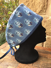 Load image into Gallery viewer, Unisex Scrub Cap - RBG - Ruth Bader Ginsburg Unisex Scrub Cap - Surgical Cap - Nurses Hat - Doctors Hat - Blue With Crown And Glove