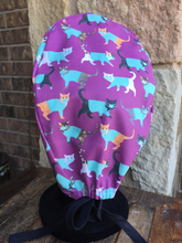 Load image into Gallery viewer, Unisex Scrub Cap - Cats In Scrubs Scrub Cap - Surgical Cap - Purple