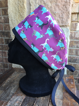 Load image into Gallery viewer, Unisex Scrub Cap - Cats In Scrubs Scrub Cap - Surgical Cap - Purple