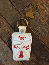 Load image into Gallery viewer, Key Fobs Inspired By A Fortunate Kitty Cat & Chinese Take Out - Keychains - Backpack Decoration - Bag Bling