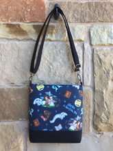 Load image into Gallery viewer, Messenger Bag Made With A Real Story Inspired Fabric - Adjustable Strap - Zippered Closure - Zippered Pocket - Cross Body Bag