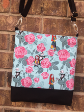 Load image into Gallery viewer, Messenger Bag Made With Licensed Christmas Nightmares Fabric - Adjustable Strap - Zippered Closure - Zippered Pocket - Cross Body Bag