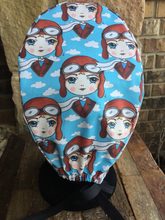 Load image into Gallery viewer, Unisex Scrub Cap - Pilot Amelia Scrub Cap - Surgical Cap - Blue Sky With Clouds