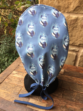 Load image into Gallery viewer, Unisex Scrub Cap - RBG - Ruth Bader Ginsburg Unisex Scrub Cap - Surgical Cap - Nurses Hat - Doctors Hat - Blue With Crown And Glove