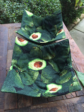 Load image into Gallery viewer, Microwave Cozy Bowl Set - Avocados - Set Of Two Microwave Cozies