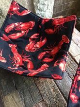 Load image into Gallery viewer, Microwave Cozy Bowl Set - Lobsters - Set Of Two Microwave Cozies