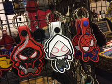 Load image into Gallery viewer, Key Fobs Inspired By Superhero Spiders - Keychains - Backpack Decoration - Bag Bling
