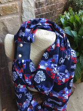 Load image into Gallery viewer, Infinity Scarves - Infinity Scarf Made With Licensed Grateful Fabric - Dead Skull Inspired
