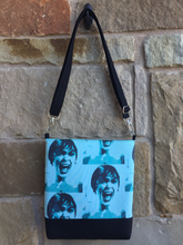 Load image into Gallery viewer, Messenger Bag Made With Screaming Shower Lady Inspired Fabric - Adjustable Strap - Zippered Closure - Zippered Pocket - Cross Body Bag