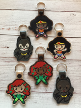 Load image into Gallery viewer, Key Fobs Inspired By Superheroines - Celebrating Diversity Keychains - Backpack Decoration - Bag Bling