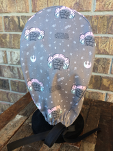 Load image into Gallery viewer, Unisex Scrub Cap - The Future Of The Galaxy Is Female Scrub Cap - Surgical Cap - Gray And Pink
