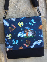 Load image into Gallery viewer, Messenger Bag Made With A Real Story Inspired Fabric - Adjustable Strap - Zippered Closure - Zippered Pocket - Cross Body Bag
