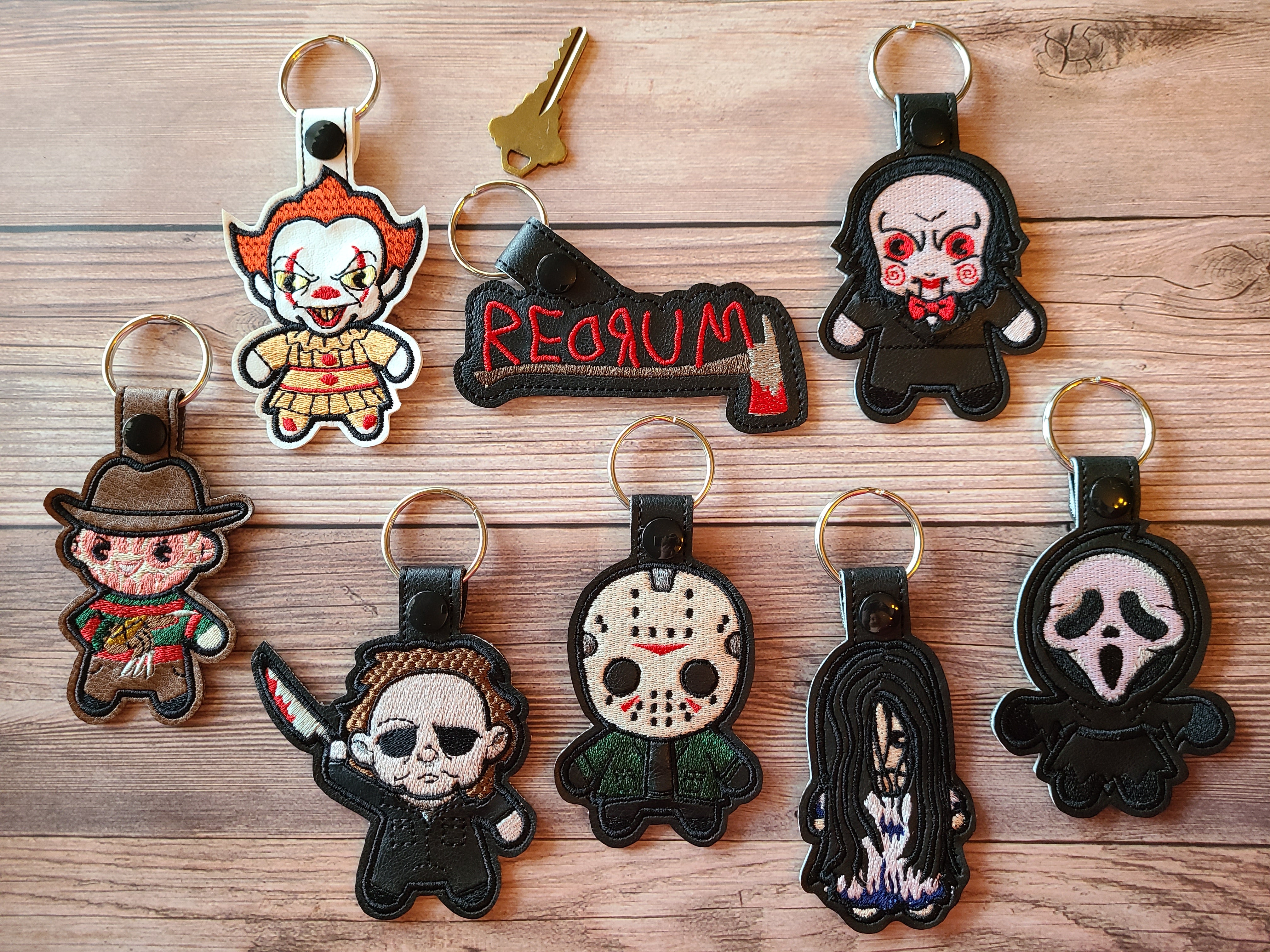 Chibi Horror Ghost Face Plush Keychain 