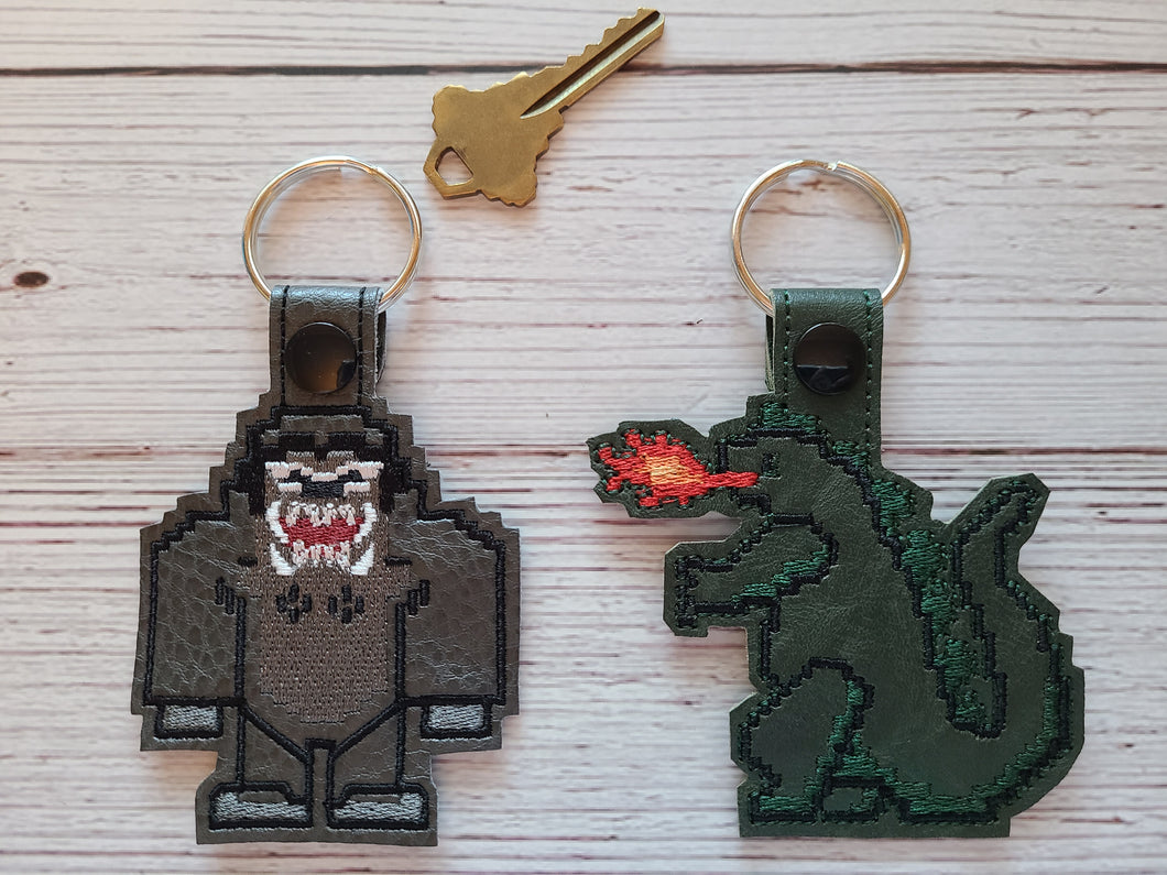 Key Fobs Inspired By Fictional Horror Characters - Keychains - Backpack Decoration - Bag Bling
