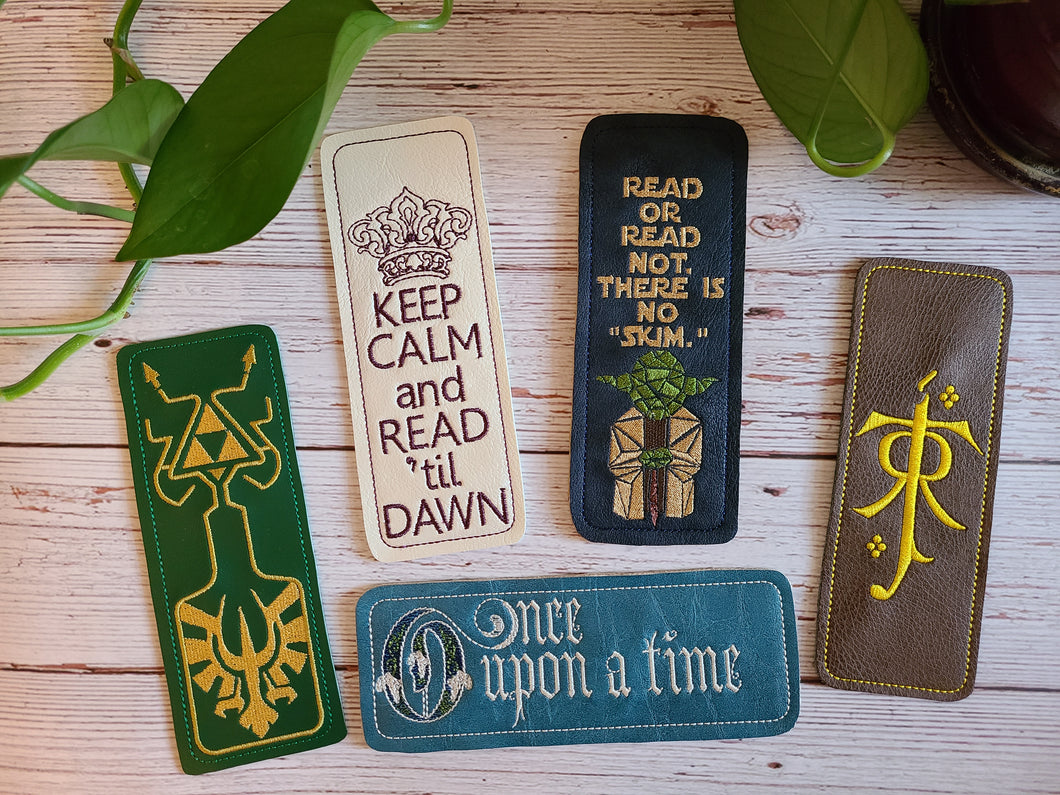 Embroidered Bookmarks - Geeky - Nerdy - Snarky - Silly - Whitty - Funny Bookmarks - Once Upon A Time - Keep Calm And Read 'Til Dawn