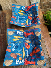 Load image into Gallery viewer, Microwave Cozy Bowl Set - Fresh Seafood - Set Of Two Microwave Cozies
