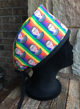 Load image into Gallery viewer, Unisex Scrub Cap - RBG - Ruth Bader Ginsburg Scrub Cap - Surgical Cap - Rainbow Stripes
