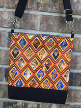 Load image into Gallery viewer, Messenger Bag Made With Licensed Lion Family Fabric - Adjustable Strap - Zippered Closure - Zippered Pocket - Cross Body Bag
