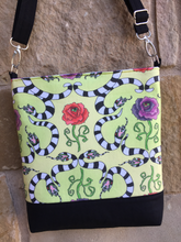 Load image into Gallery viewer, Messenger Bag Made With Saturn Sandworm Inspired Fabric - Adjustable Strap - Zippered Closure - Zippered Pocket - Cross Body Bag

