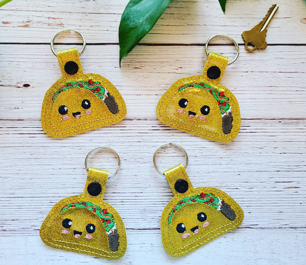 Key Fobs - Happy Tacos - Keychains - Backpack Decoration - Bag Bling