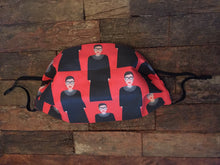 Load image into Gallery viewer, Face Masks - Face Mask Made With RBG Inspired Fabric  - Multi-Layered Face Covering - Ruth Bader Ginsburg Inspired - Red Wearing Gown
