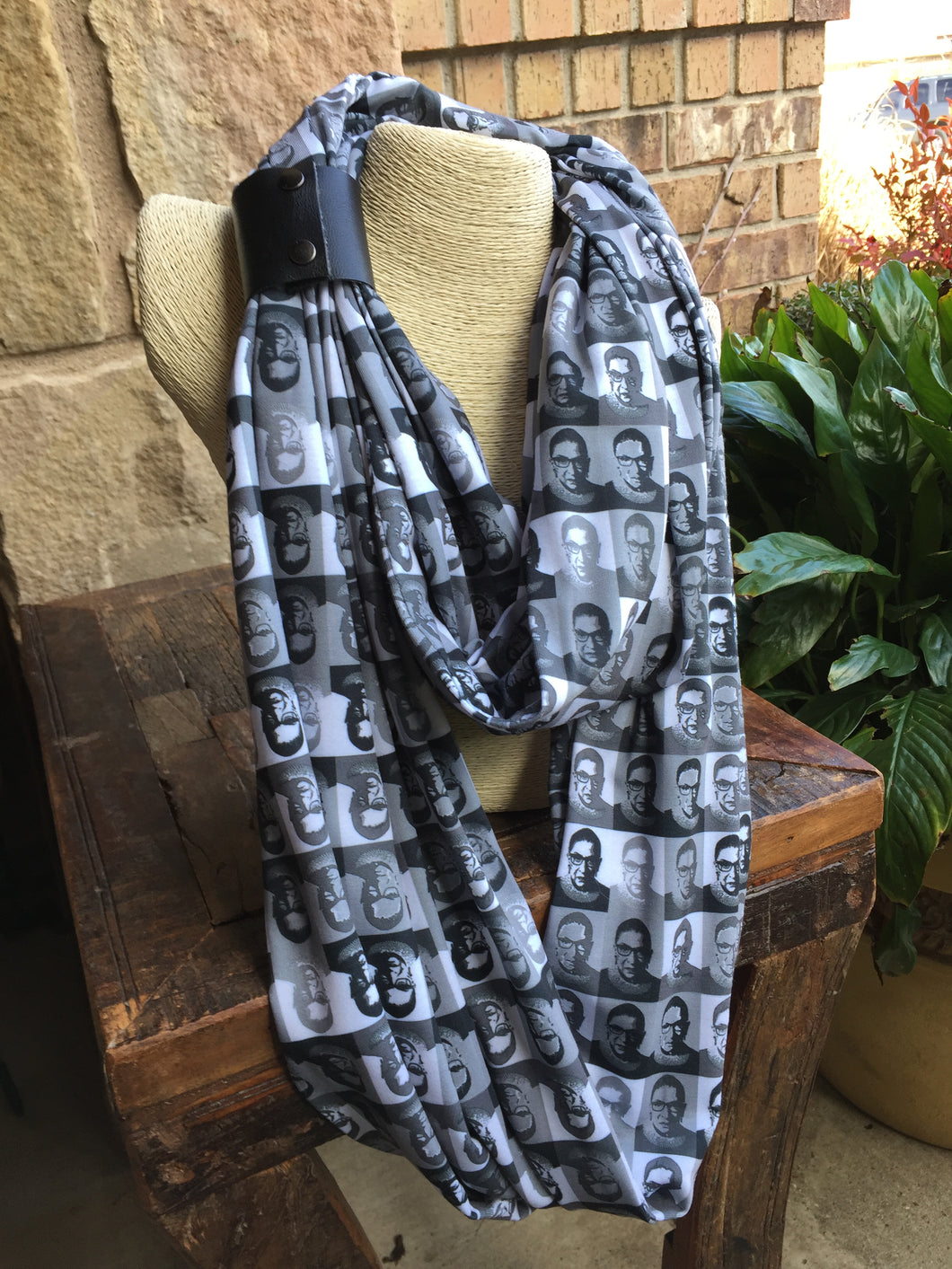 Infinity Scarves - Infinity Scarf Made With RBG Inspired Fabric - Ruth Bader Ginsburg Inspired