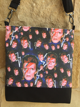 Load image into Gallery viewer, Messenger Bag Made With Ziggy Inspired Fabric - Adjustable Strap - Zippered Closure - Zippered Pocket - Cross Body Bag
